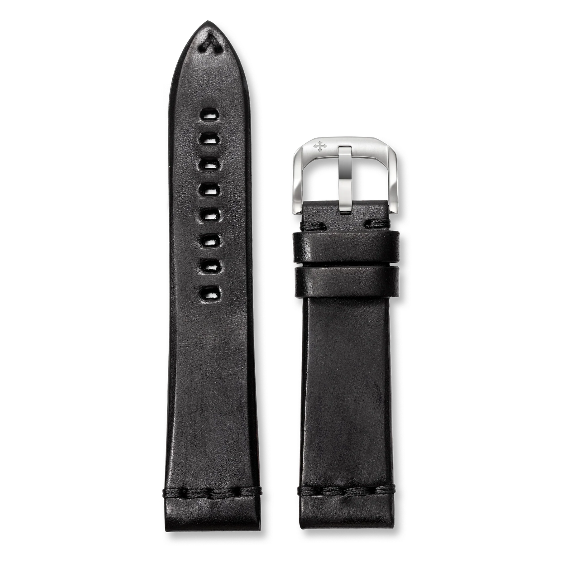 Aged Leather Strap 22mm - Black